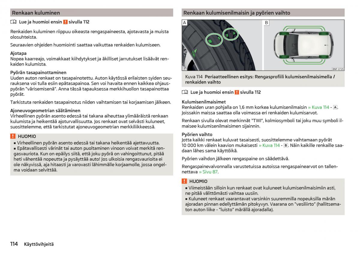 Skoda Citigo omistajan kasikirja / page 116