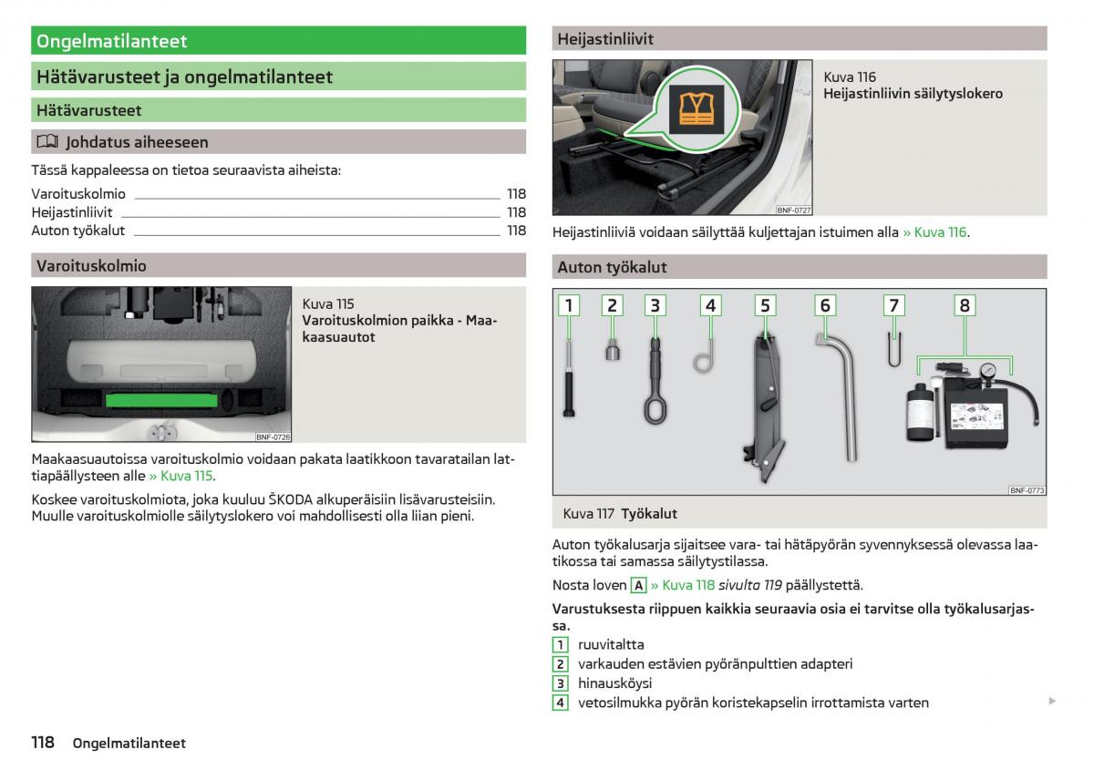 Skoda Citigo omistajan kasikirja / page 120