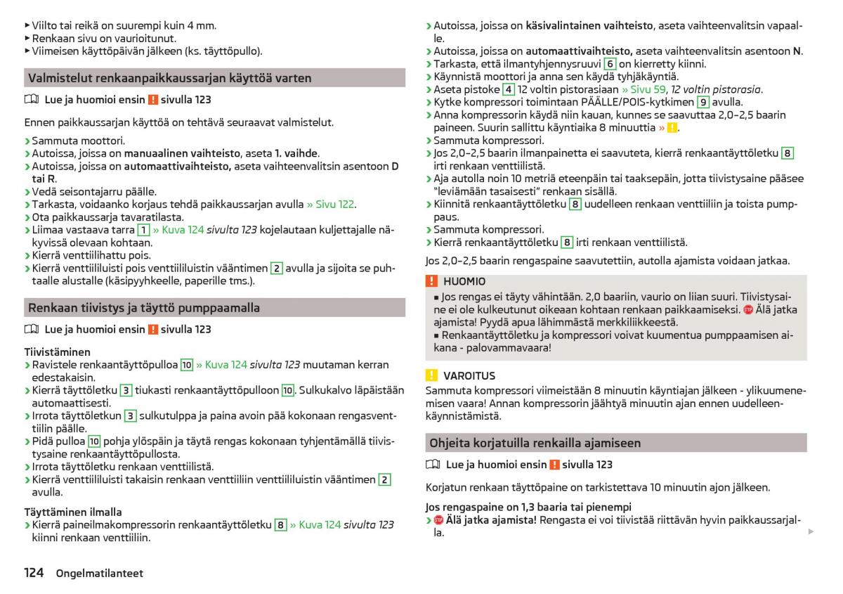 Skoda Citigo omistajan kasikirja / page 126