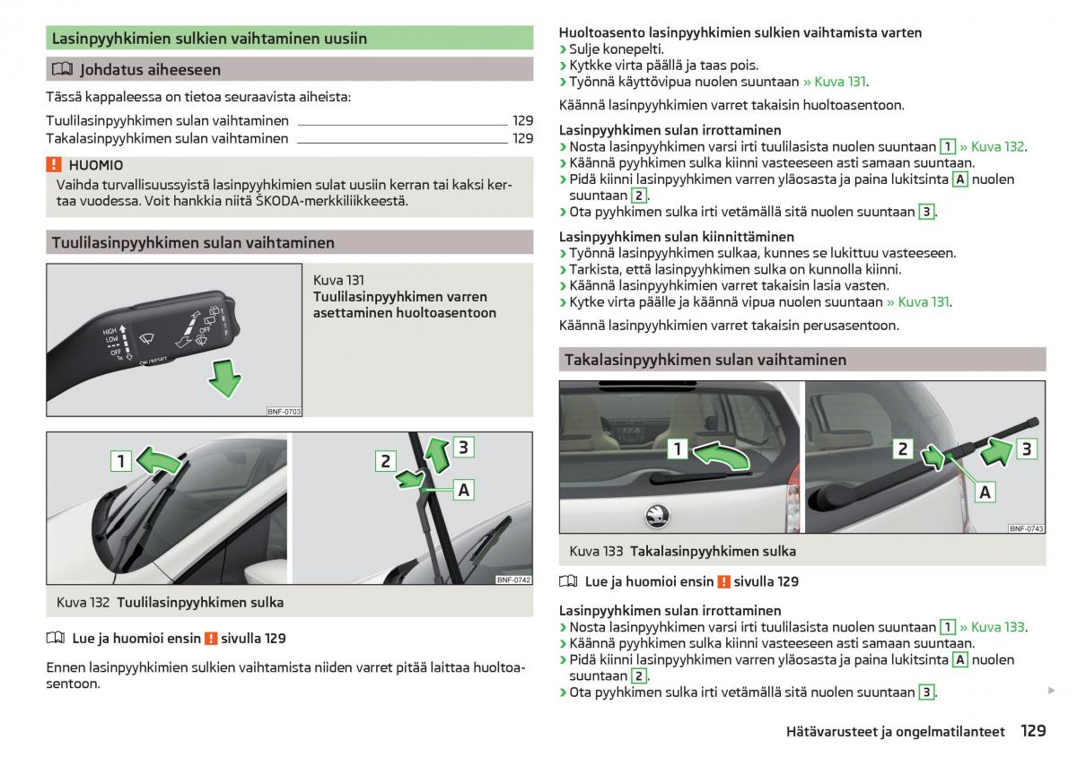 Skoda Citigo omistajan kasikirja / page 131