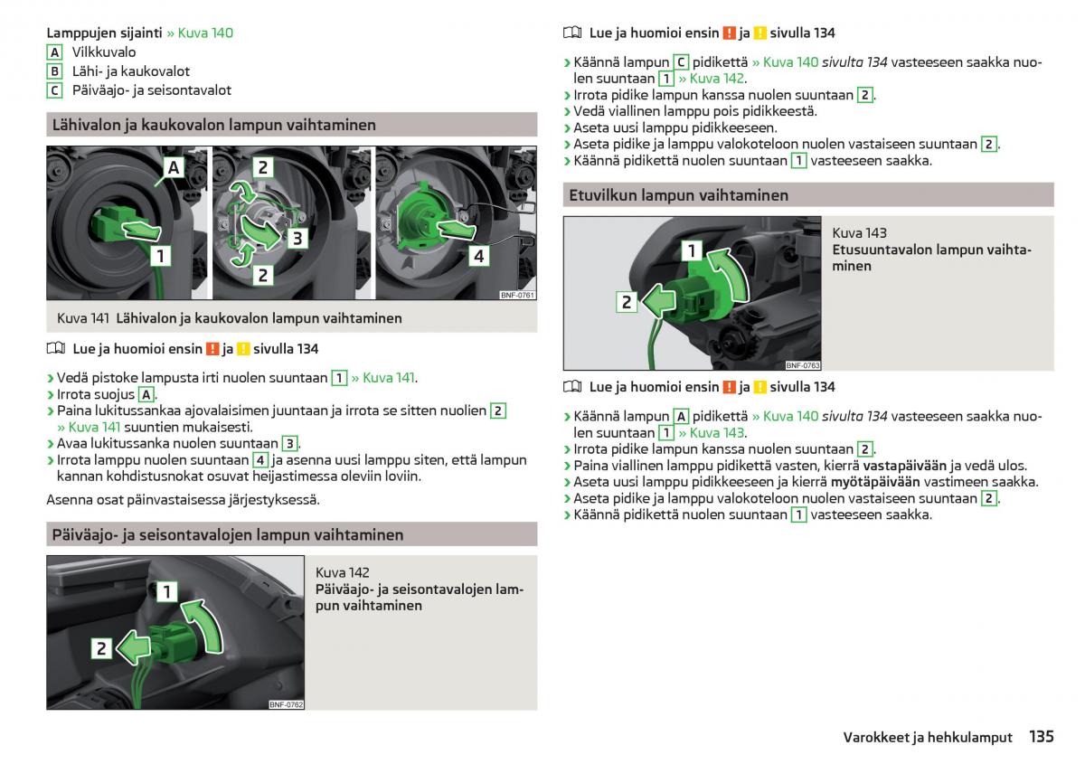 Skoda Citigo omistajan kasikirja / page 137