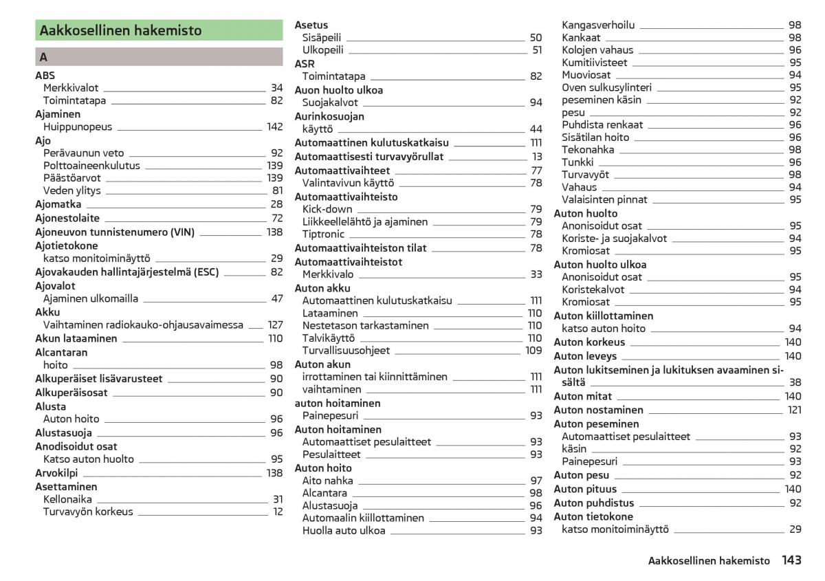 Skoda Citigo omistajan kasikirja / page 145