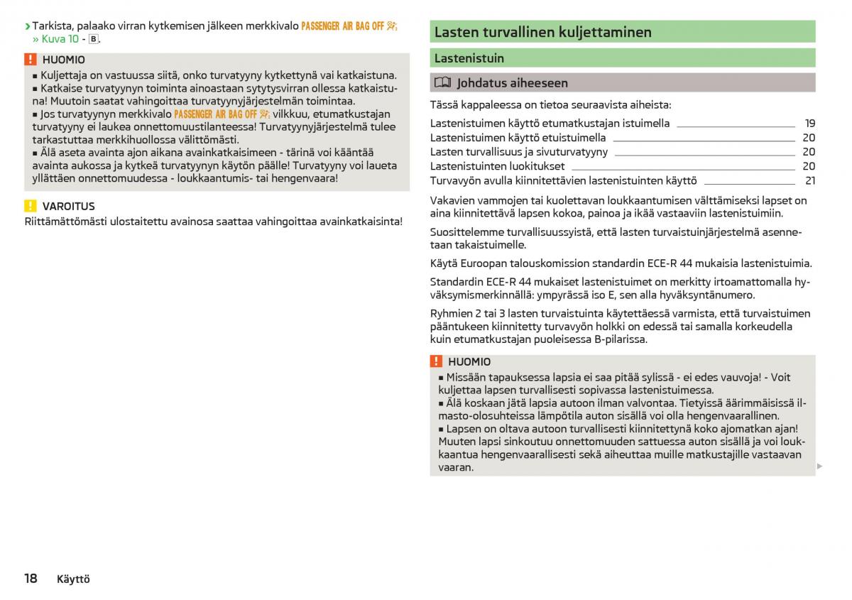 Skoda Citigo omistajan kasikirja / page 20