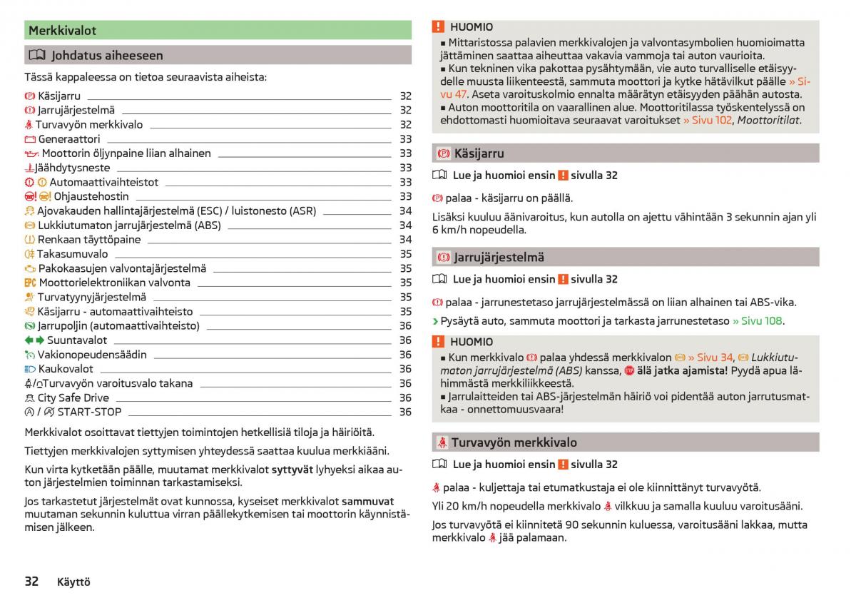 Skoda Citigo omistajan kasikirja / page 34