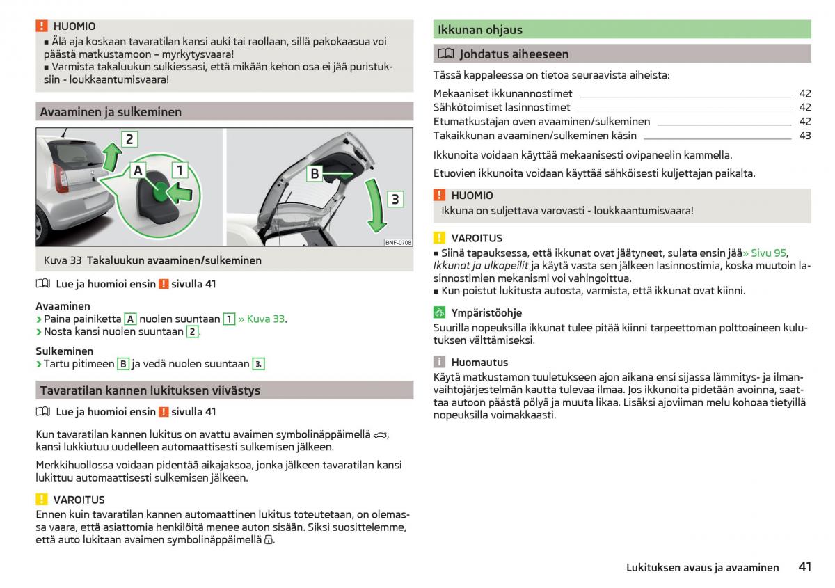 Skoda Citigo omistajan kasikirja / page 43