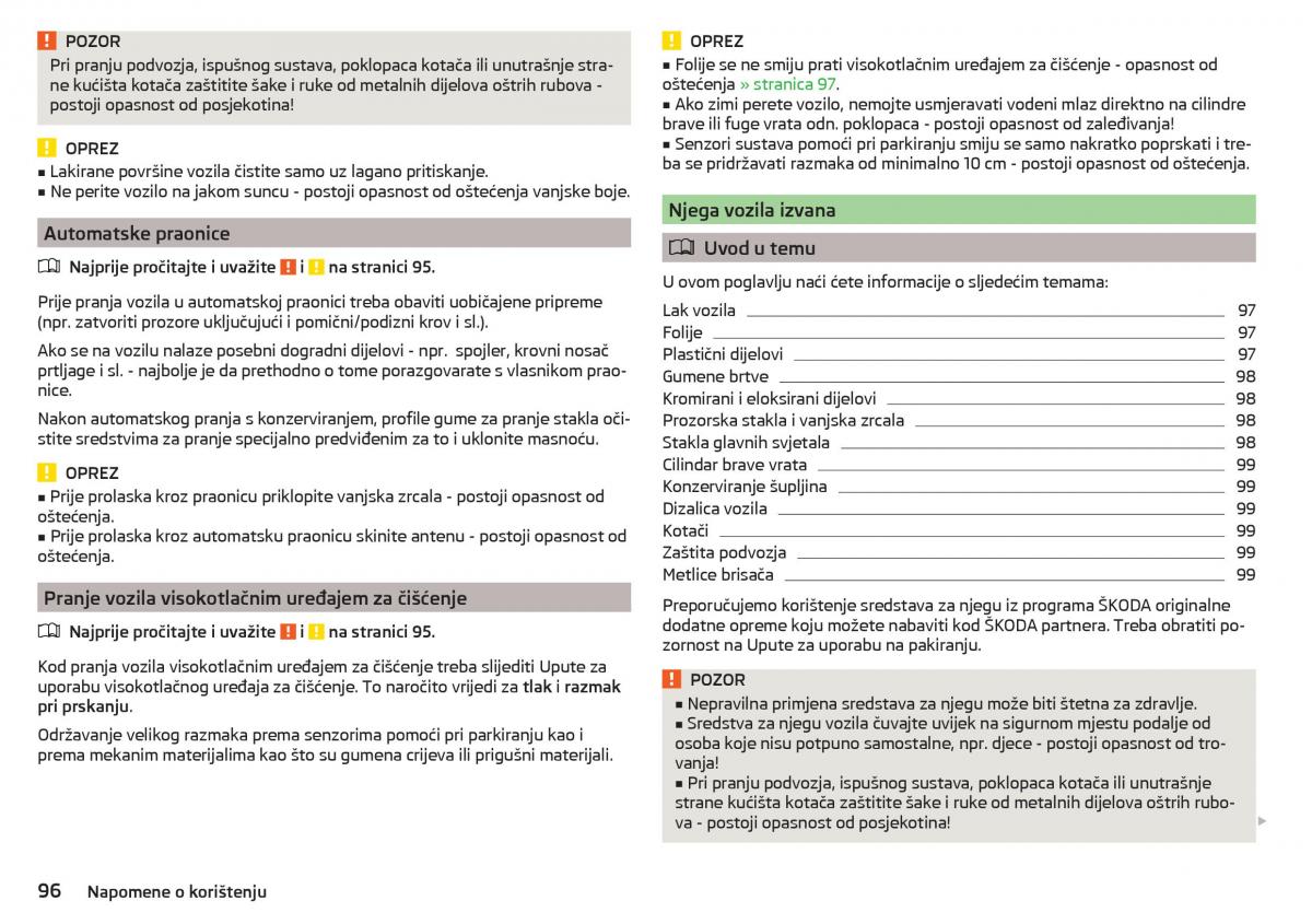 Skoda Citigo vlasnicko uputstvo / page 98