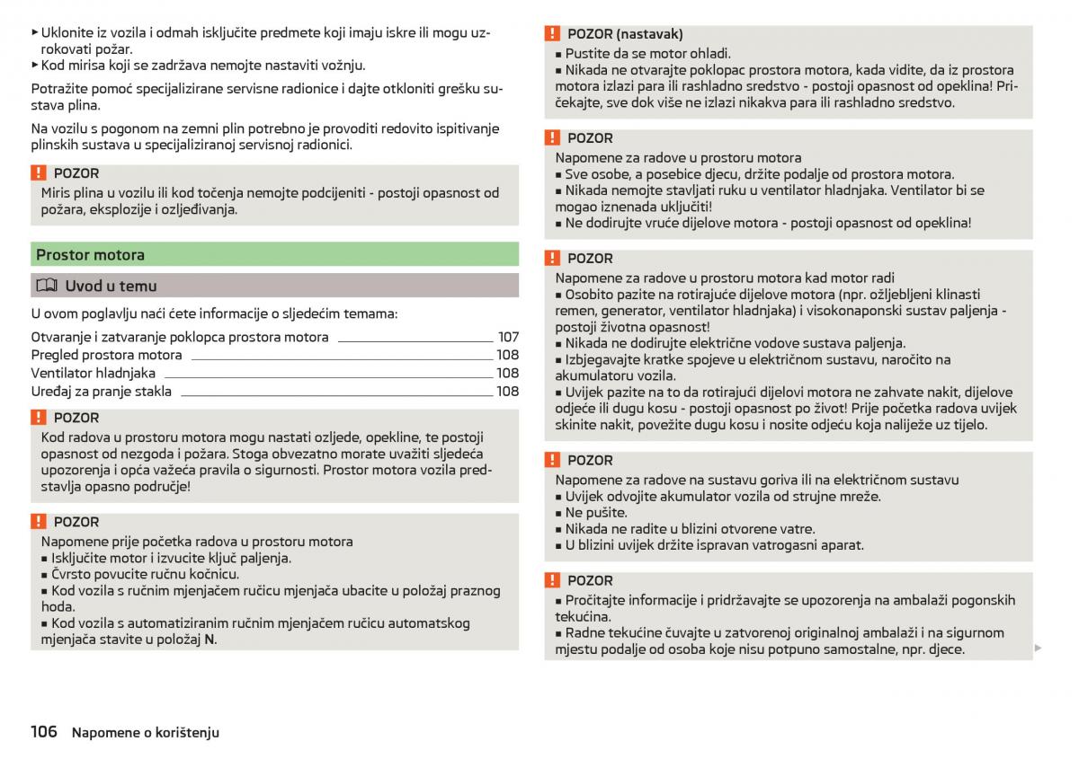 Skoda Citigo vlasnicko uputstvo / page 108