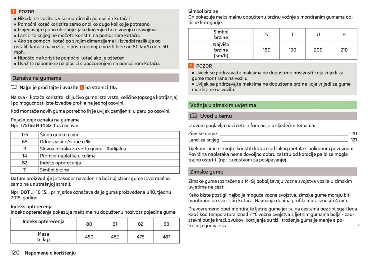 Skoda Citigo vlasnicko uputstvo / page 122