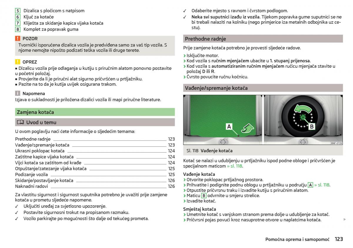 Skoda Citigo vlasnicko uputstvo / page 125