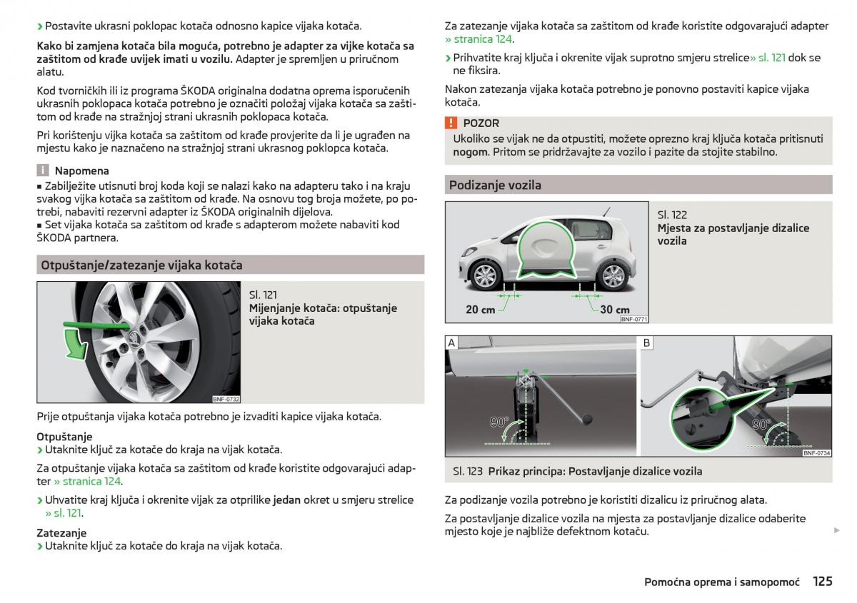 Skoda Citigo vlasnicko uputstvo / page 127