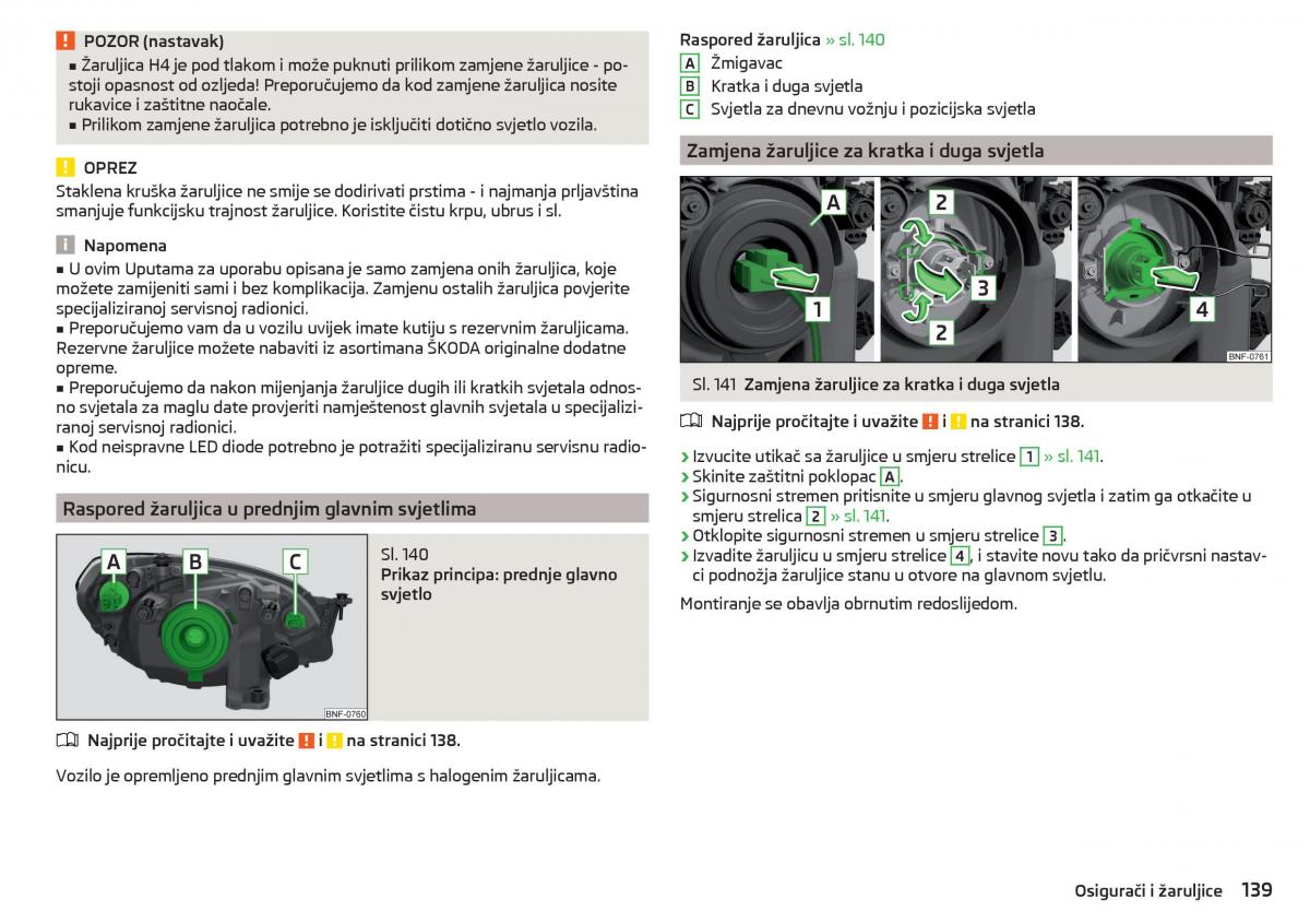 Skoda Citigo vlasnicko uputstvo / page 141