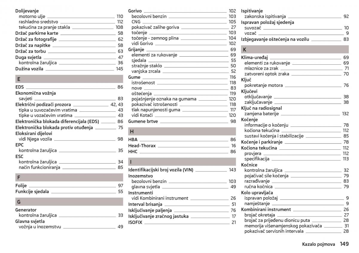 Skoda Citigo vlasnicko uputstvo / page 151