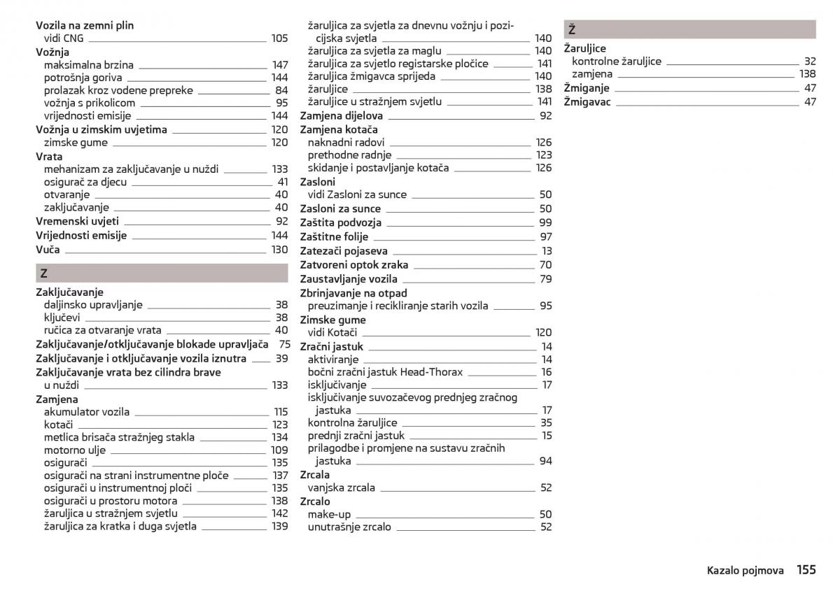 Skoda Citigo vlasnicko uputstvo / page 157