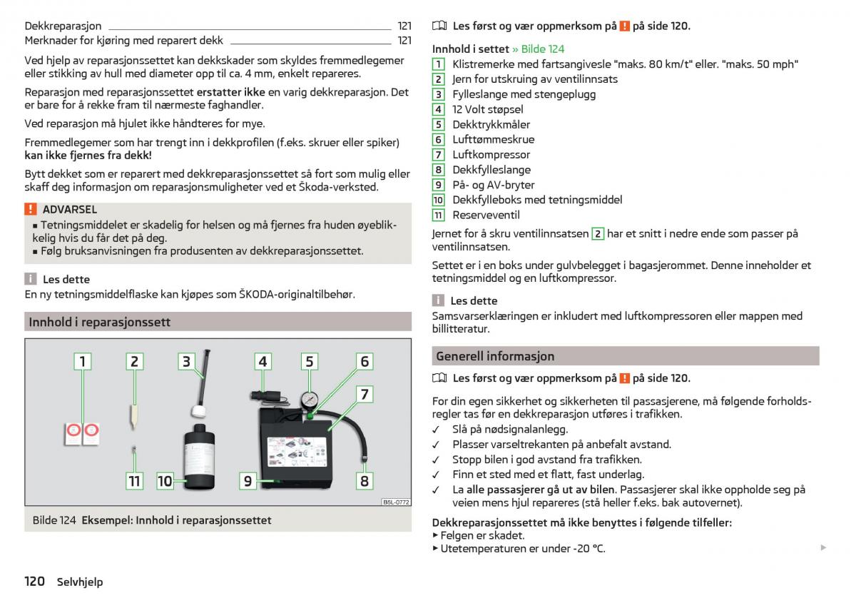 Skoda Citigo bruksanvisningen / page 122