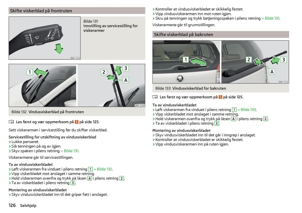 Skoda Citigo bruksanvisningen / page 128