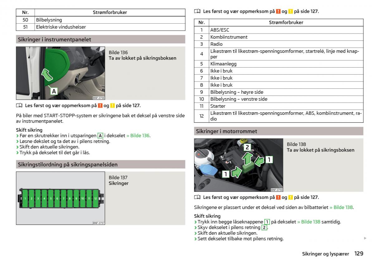 Skoda Citigo bruksanvisningen / page 131