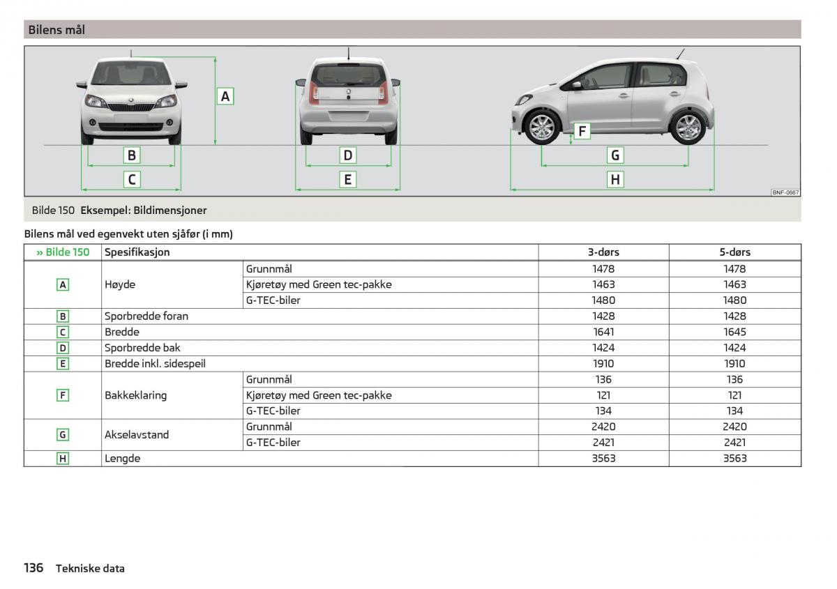 Skoda Citigo bruksanvisningen / page 138