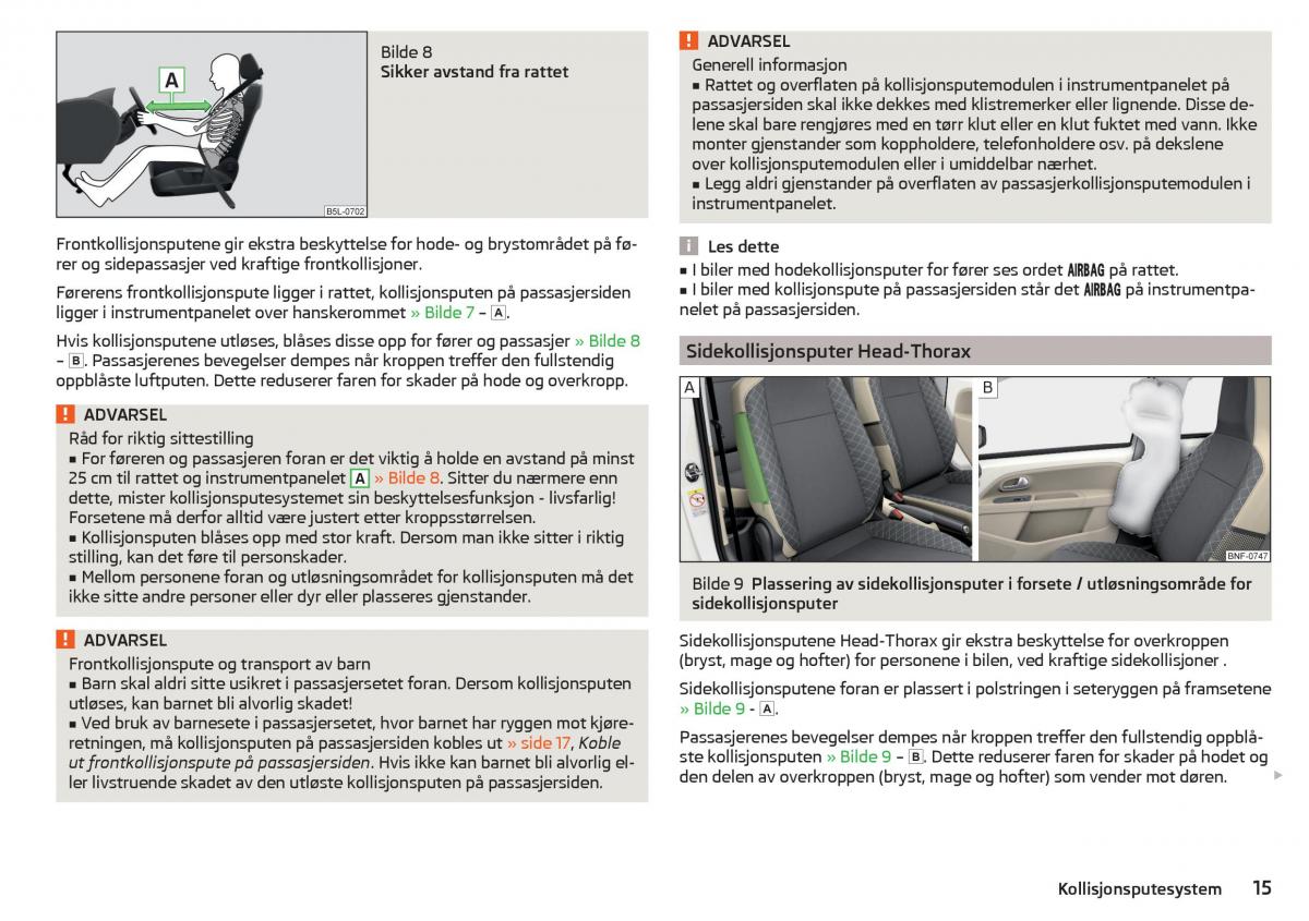 Skoda Citigo bruksanvisningen / page 17