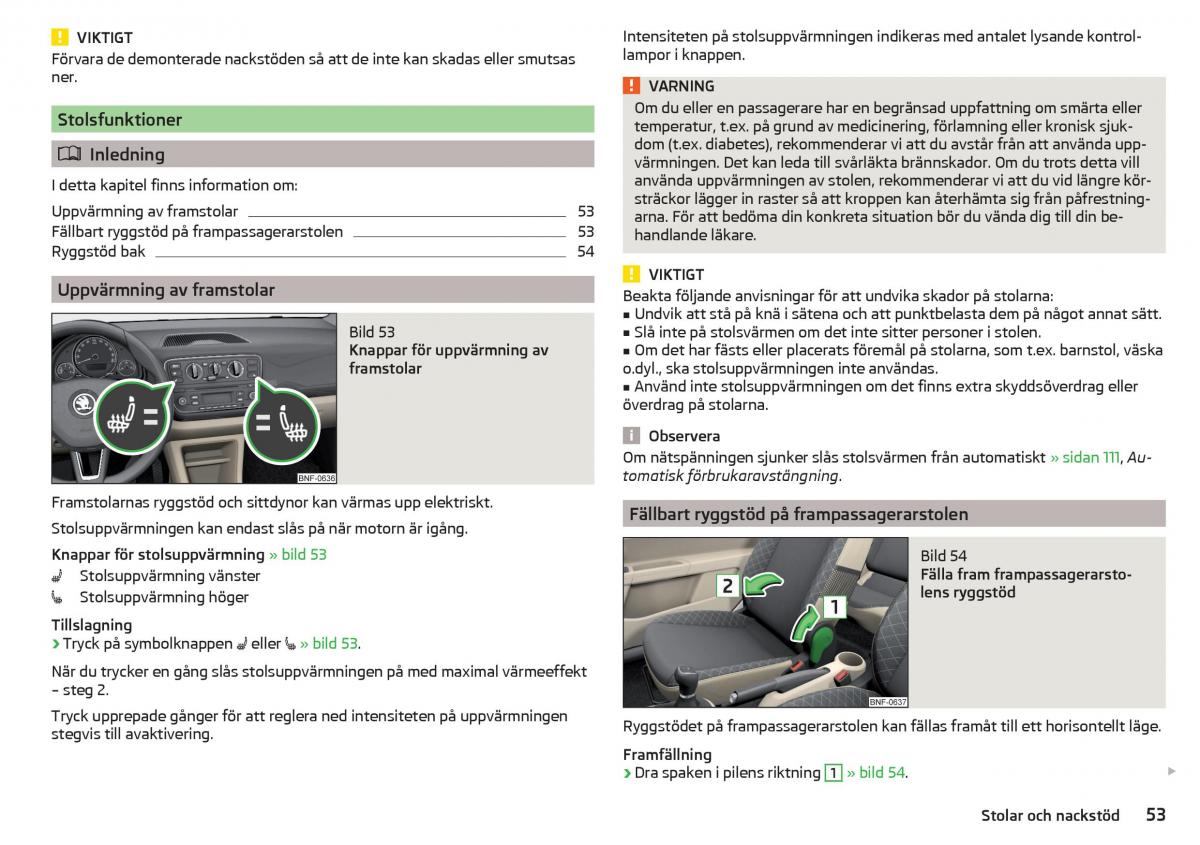 Skoda Citigo instruktionsbok / page 55