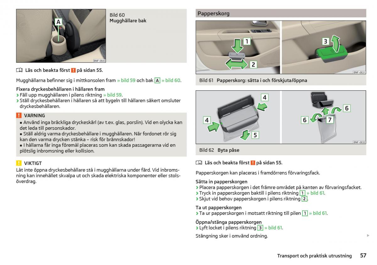 Skoda Citigo instruktionsbok / page 59