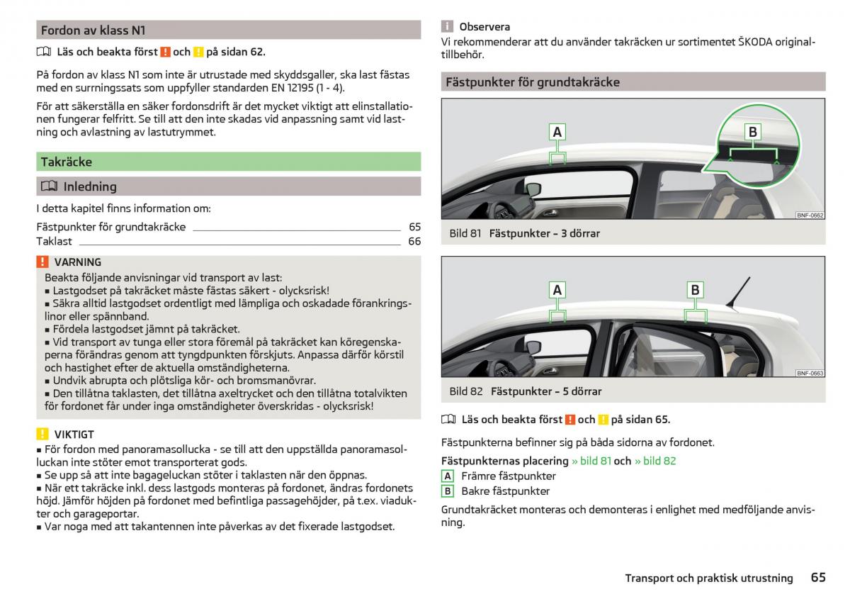 Skoda Citigo instruktionsbok / page 67