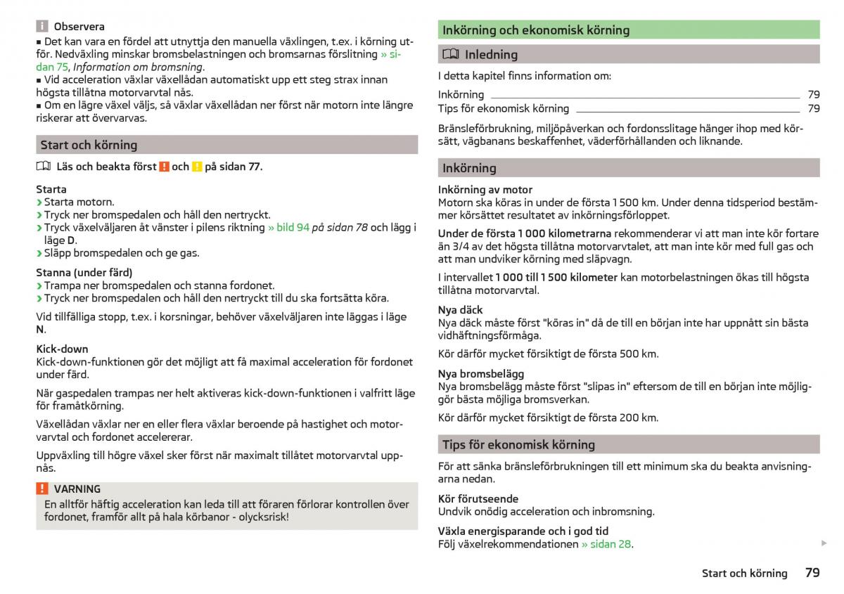 Skoda Citigo instruktionsbok / page 81