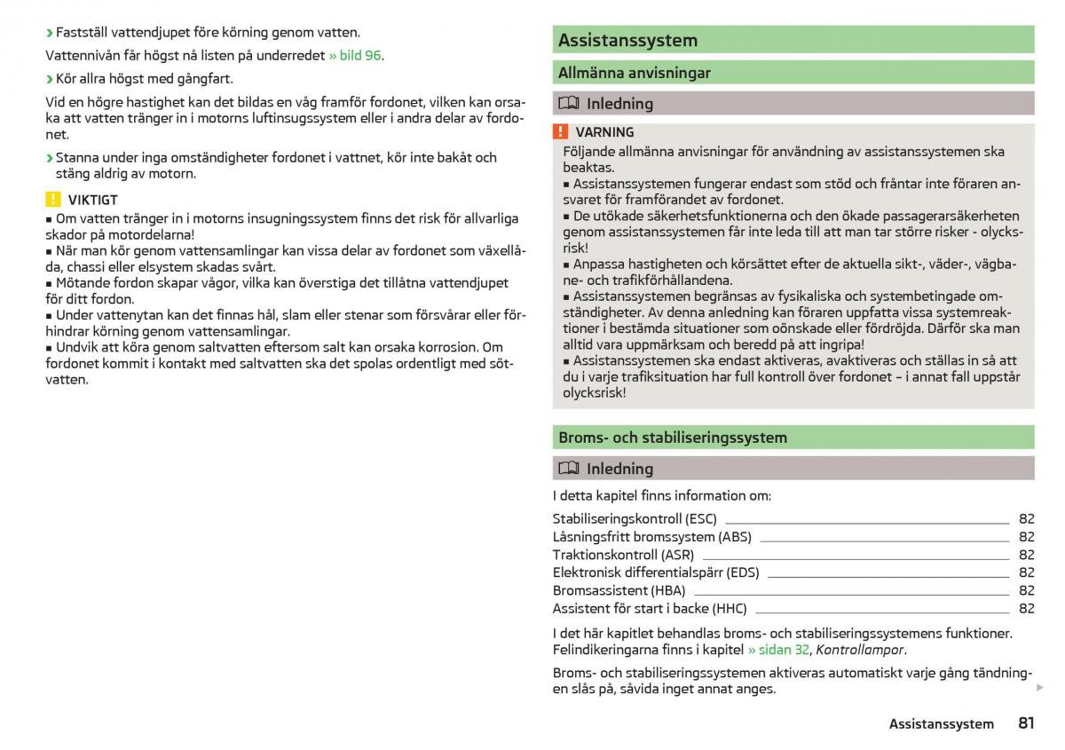 Skoda Citigo instruktionsbok / page 83