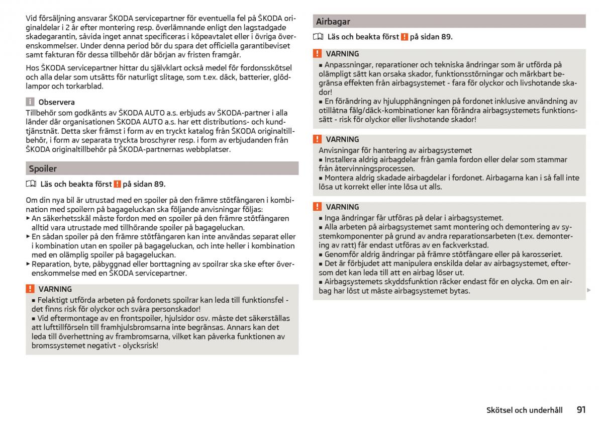 Skoda Citigo instruktionsbok / page 93