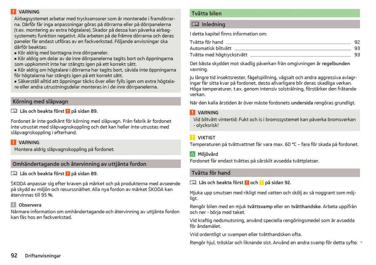 Skoda Citigo instruktionsbok / page 94