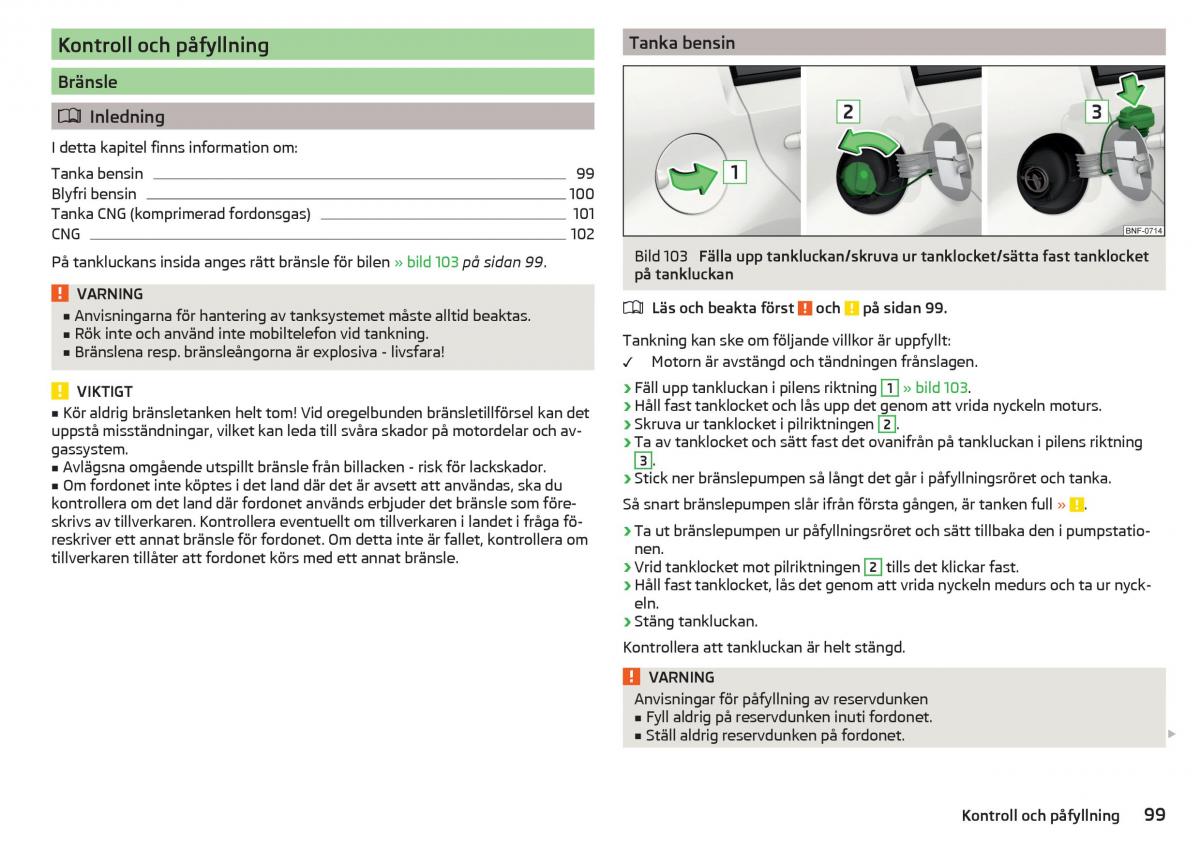 Skoda Citigo instruktionsbok / page 101