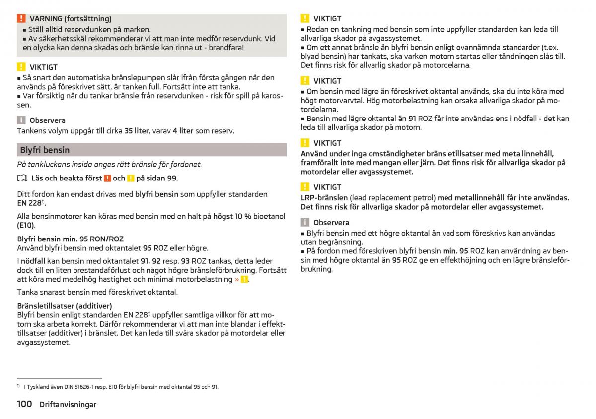 Skoda Citigo instruktionsbok / page 102