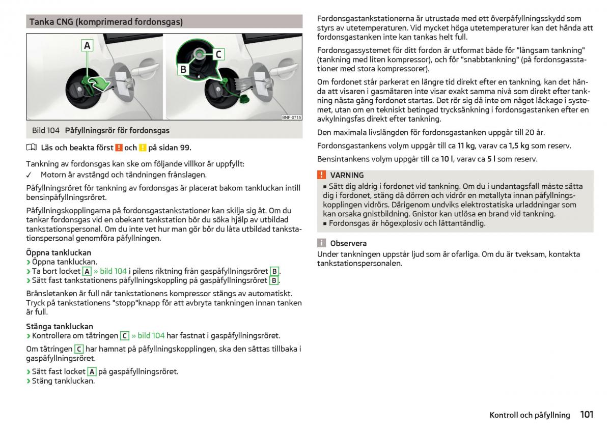 Skoda Citigo instruktionsbok / page 103