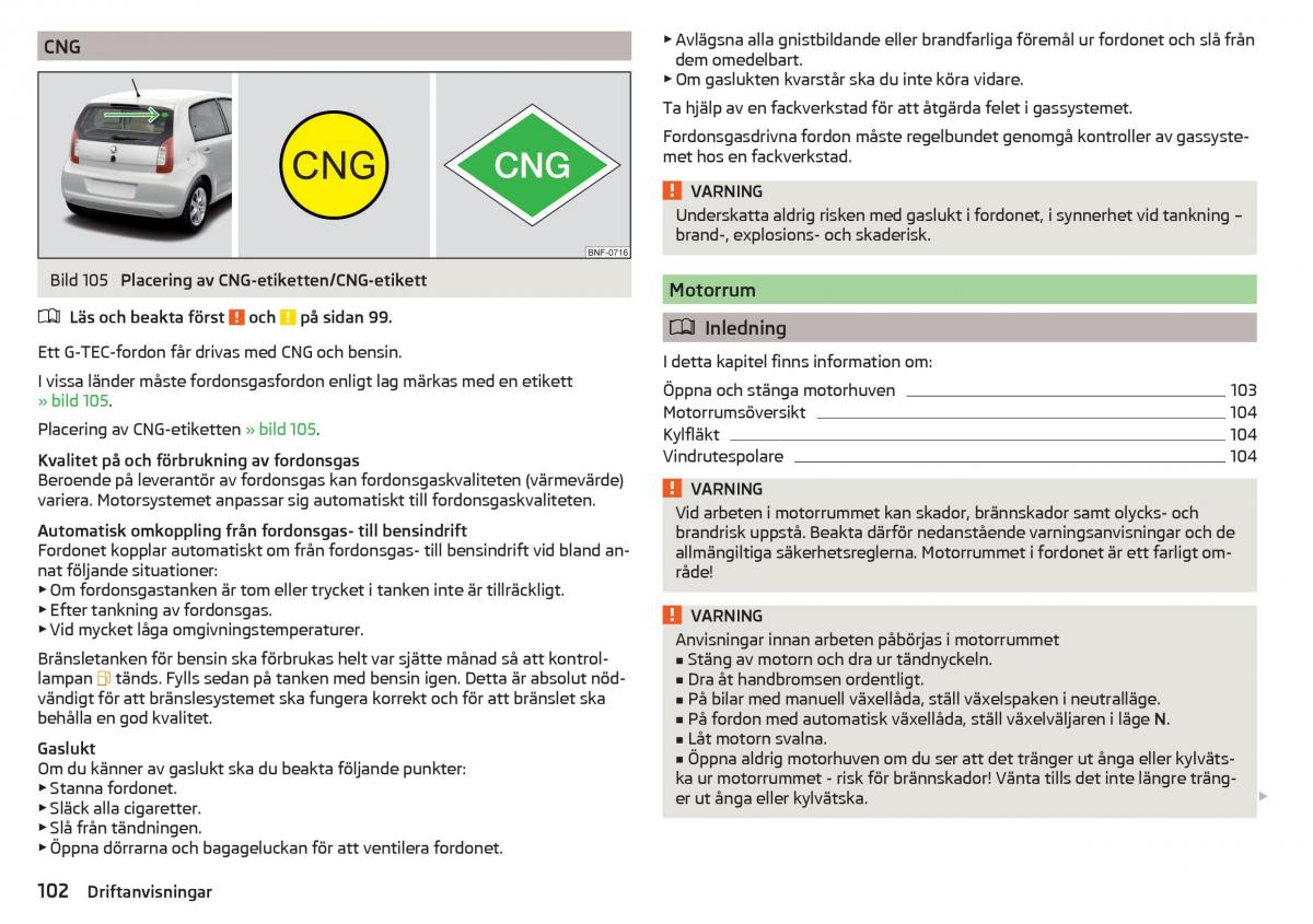 Skoda Citigo instruktionsbok / page 104