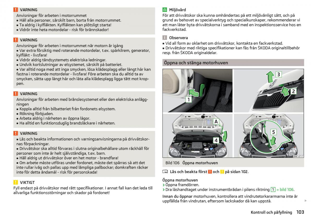 Skoda Citigo instruktionsbok / page 105