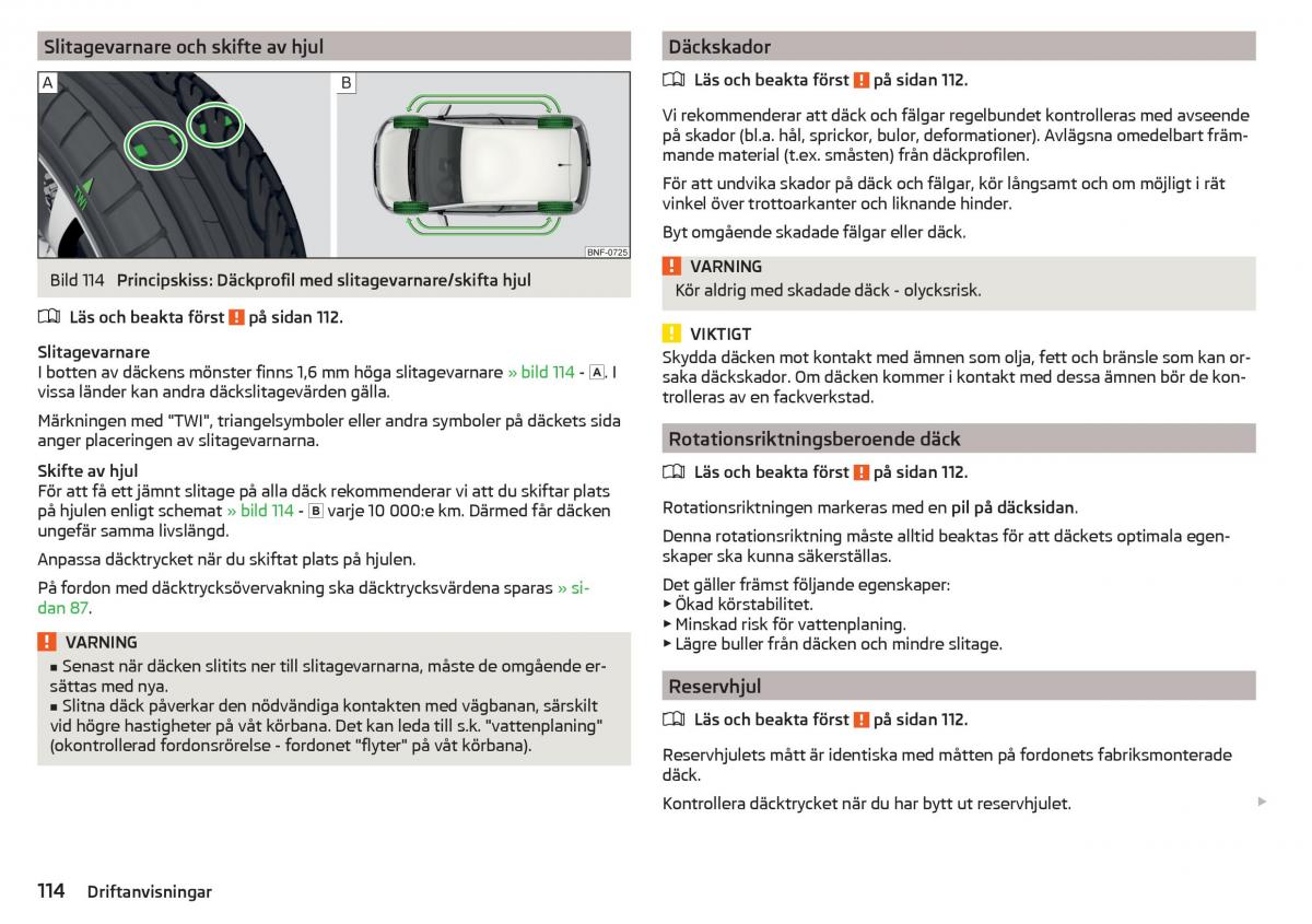 Skoda Citigo instruktionsbok / page 116