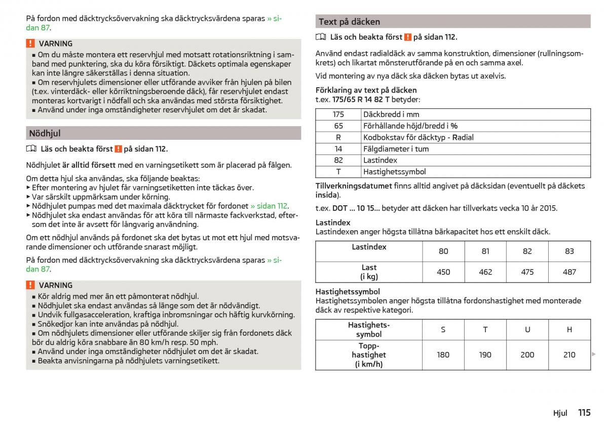 Skoda Citigo instruktionsbok / page 117