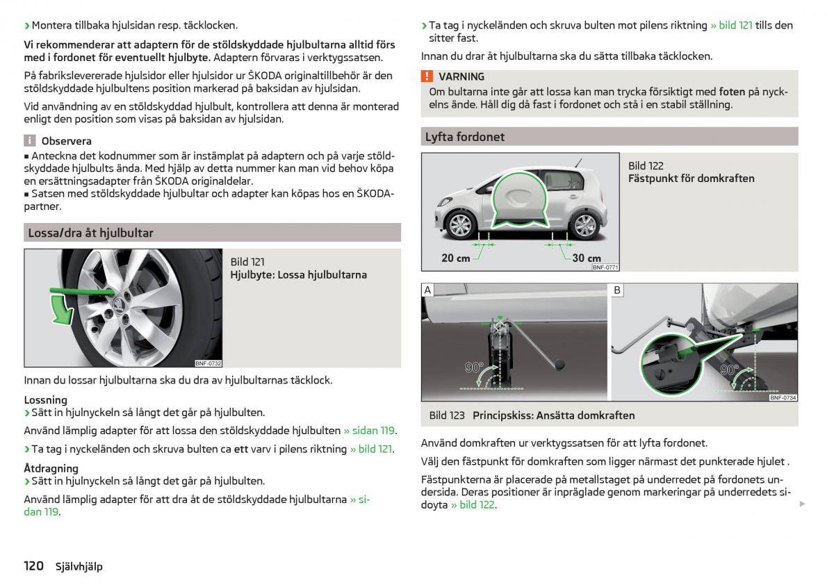 Skoda Citigo instruktionsbok / page 122