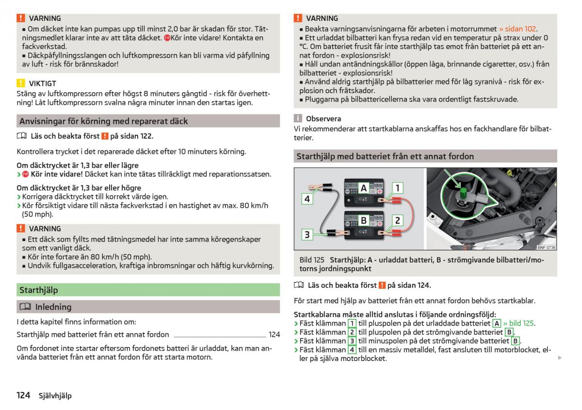 Skoda Citigo instruktionsbok / page 126