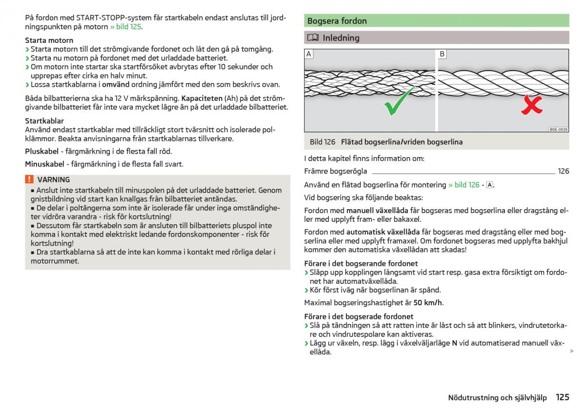 Skoda Citigo instruktionsbok / page 127