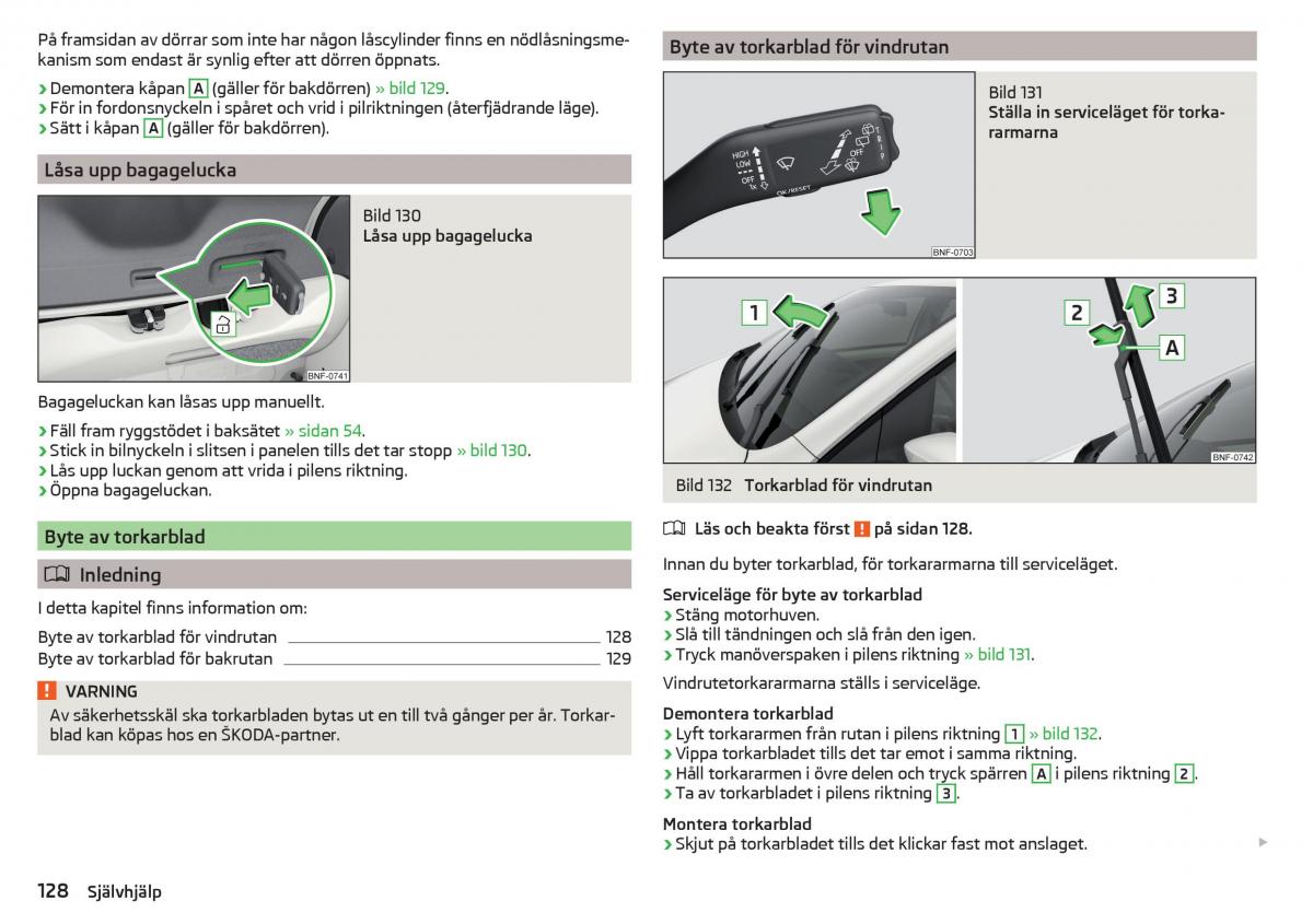 Skoda Citigo instruktionsbok / page 130