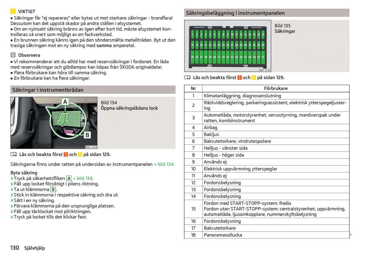 Skoda Citigo instruktionsbok / page 132