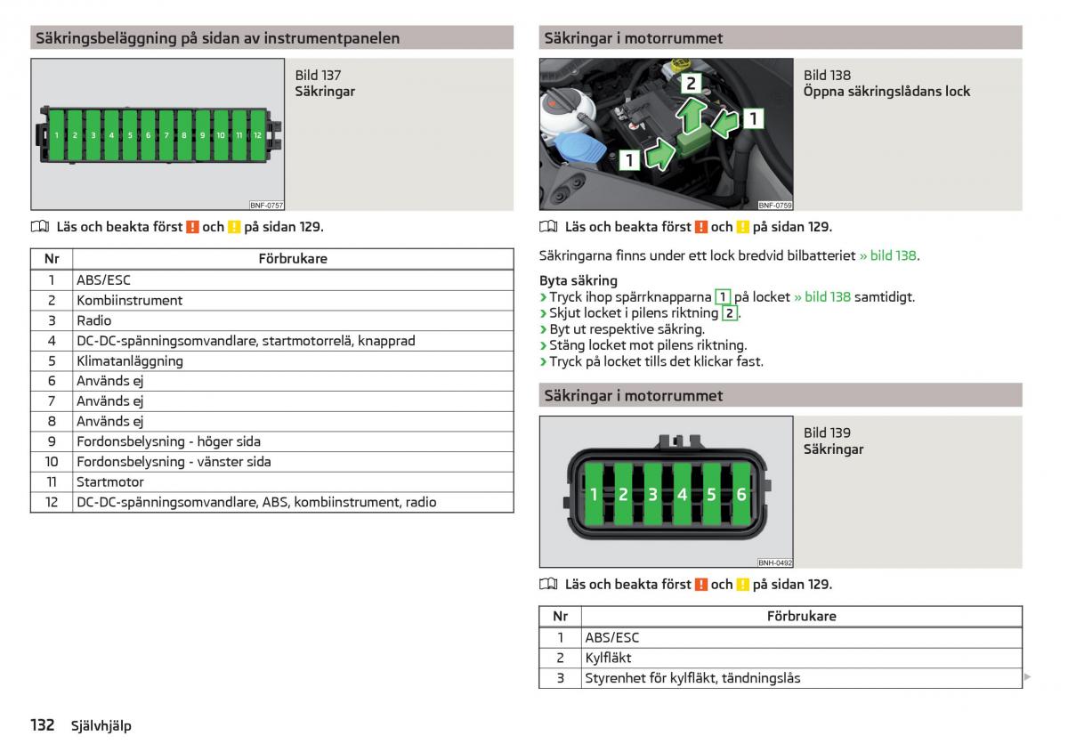 Skoda Citigo instruktionsbok / page 134