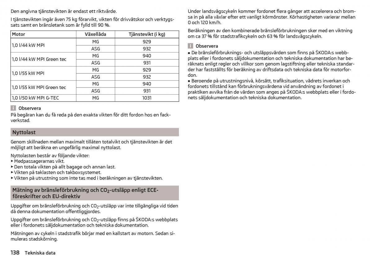 Skoda Citigo instruktionsbok / page 140