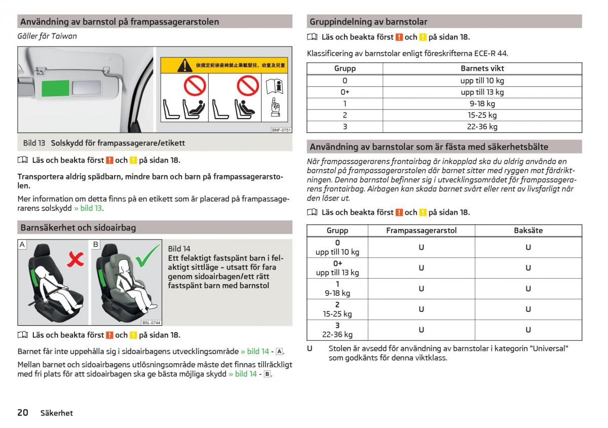 Skoda Citigo instruktionsbok / page 22