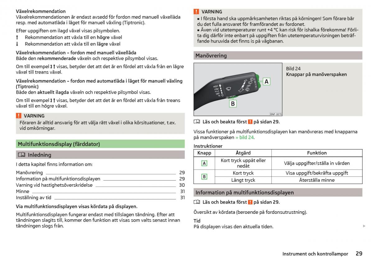 Skoda Citigo instruktionsbok / page 31