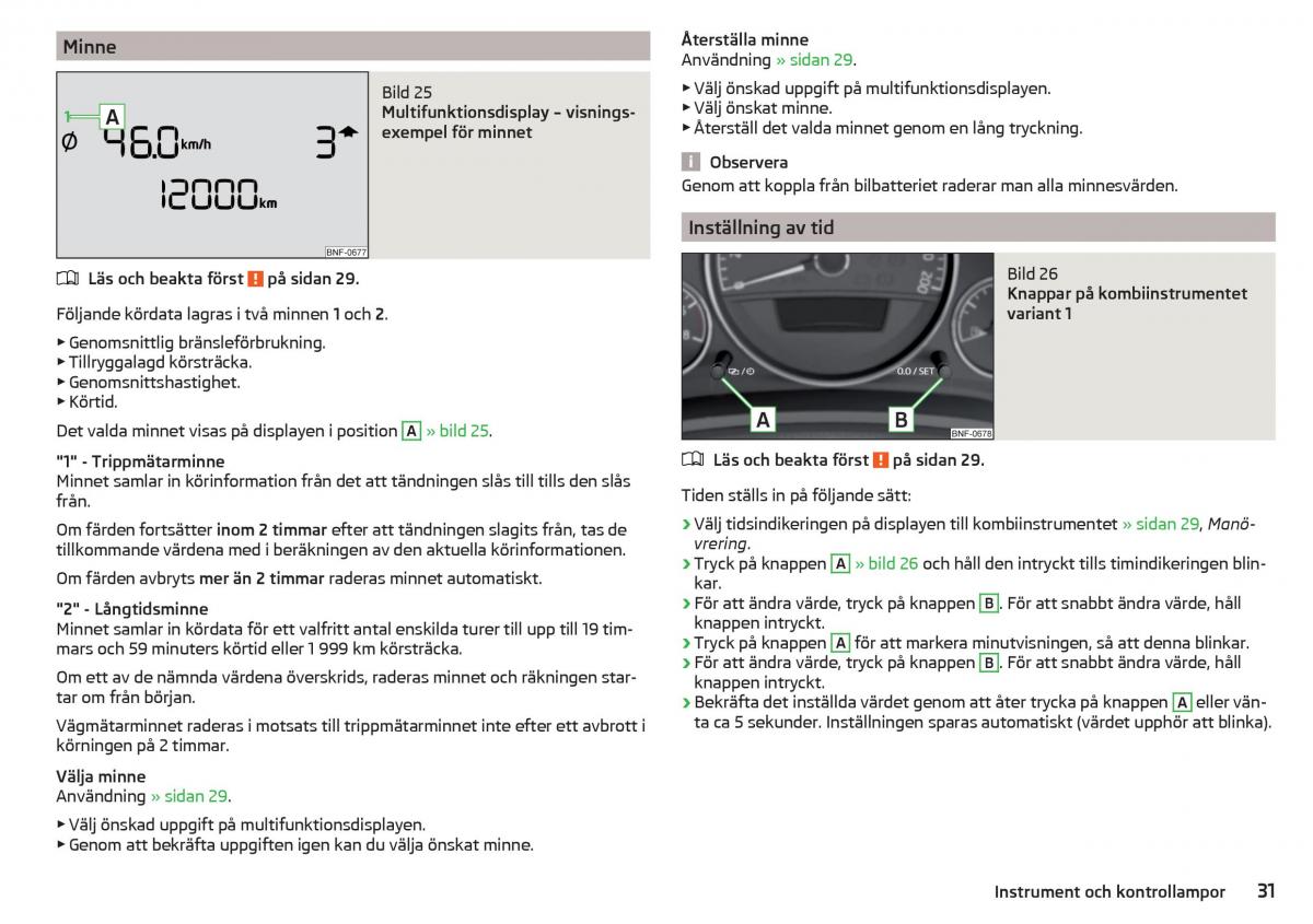 Skoda Citigo instruktionsbok / page 33