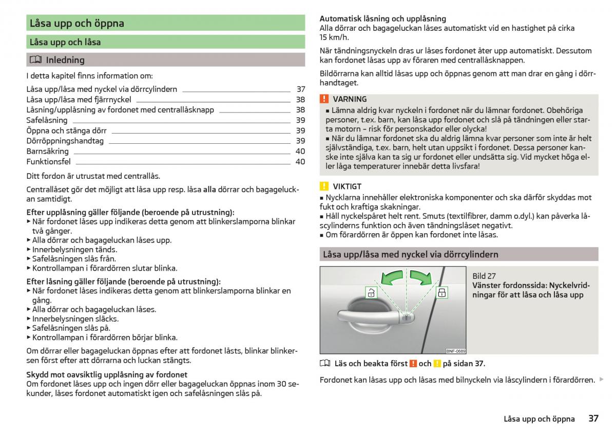 Skoda Citigo instruktionsbok / page 39