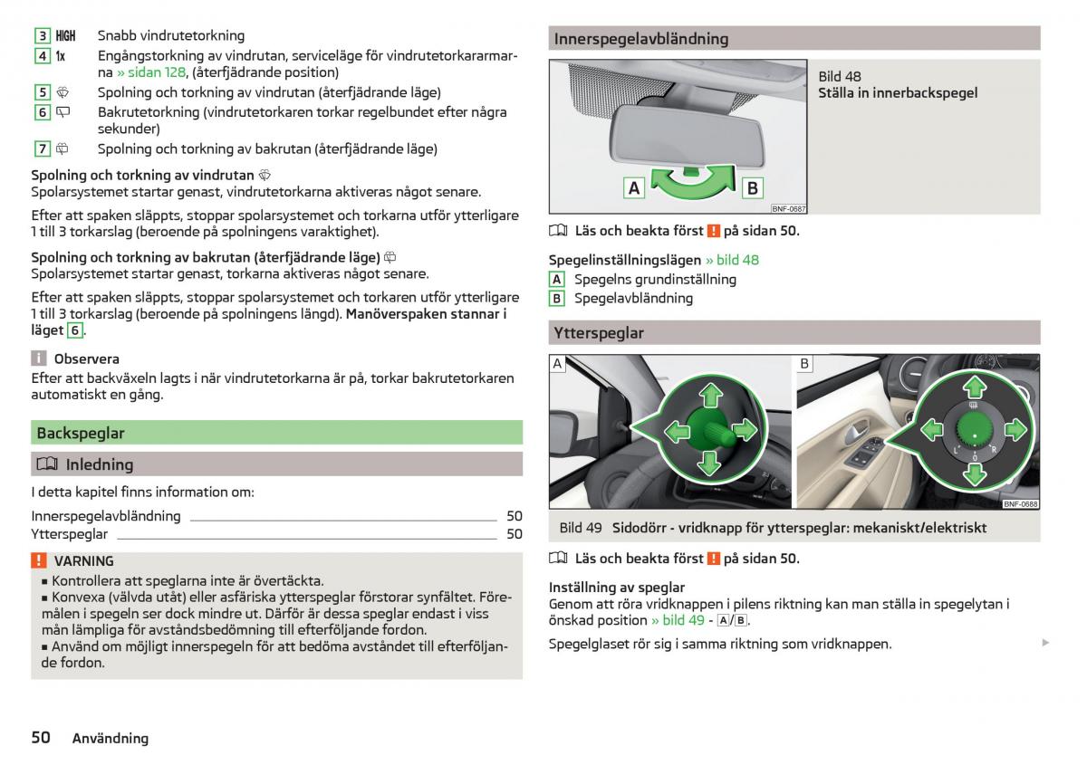 Skoda Citigo instruktionsbok / page 52