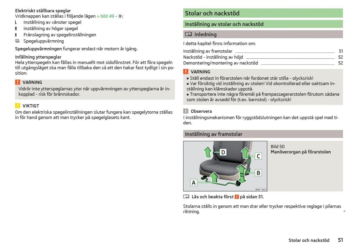 Skoda Citigo instruktionsbok / page 53