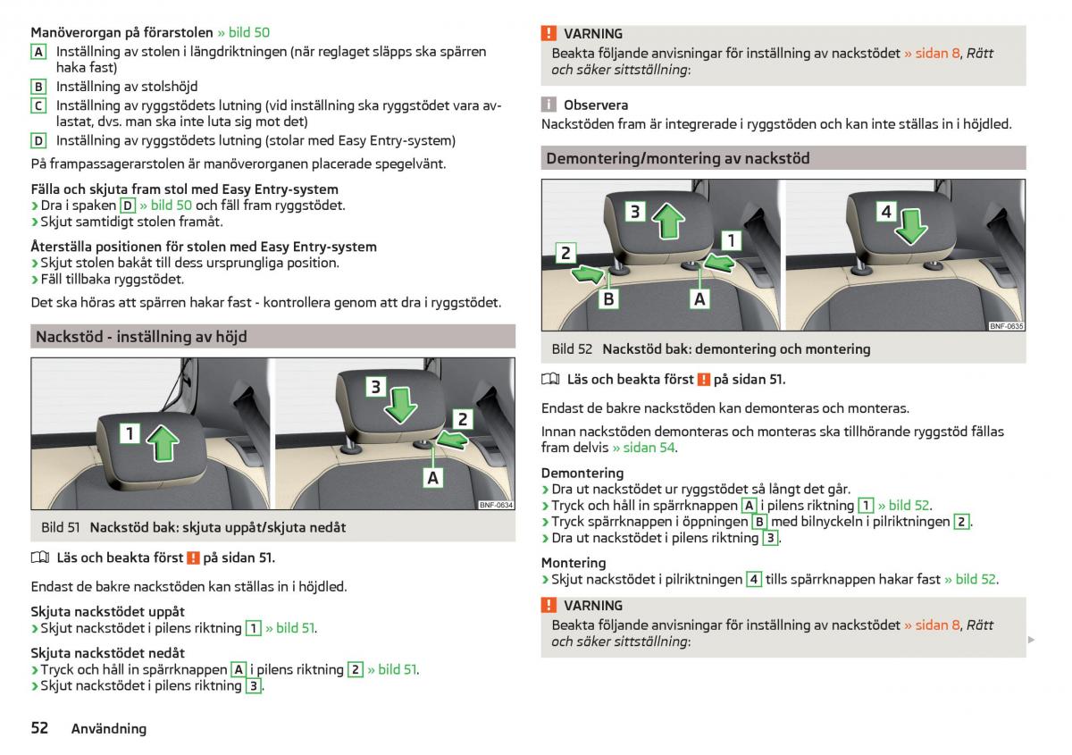 Skoda Citigo instruktionsbok / page 54